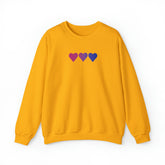 Bisexual Flag Hearts Sweatshirt: Pride LGBTQ+ Gradient Design